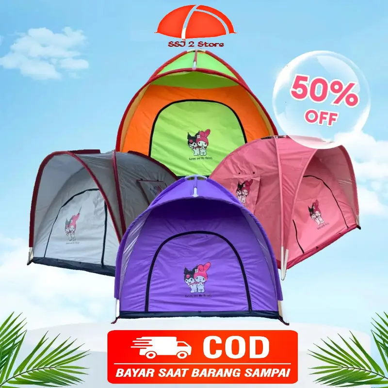 Tenda Mainan Anak Murah Karakter Kuromy And My Melody | Tenda Anak Warna Full Pink Karakter Koromy | Tenda Anak Warna Full Ungu Karakter Kuromy tendaanakgambarkuromi 0