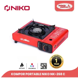 KOMPOR GAS PORTABLE NIKO NK-268 C KOMPOR CAMPING 1 TUNGKU FREE KOPER