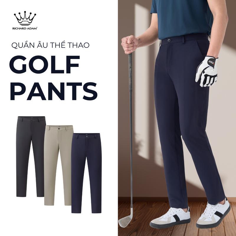 Quần Golf nam RICHARD ADAM chính hãng chất vải co giãn 4 chiều, quần tây trơn trung niên regular fit QG210624