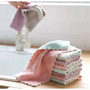 Kain Lap Piring Anti Minyak Tebal | Kain Lap Microfiber Dapur Kering Cleaning