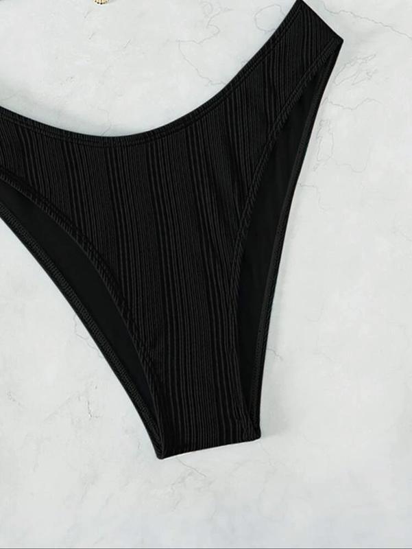 Áo Tắm Bikini, Màu Trơn Có Dây Đeo Cổ 7