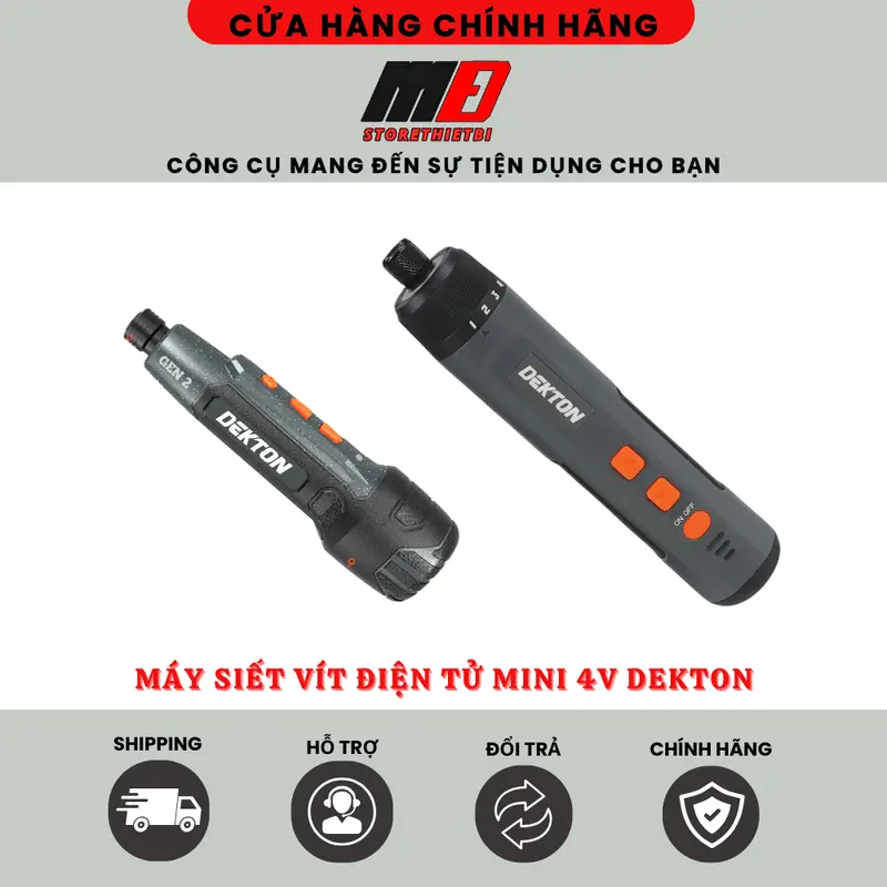 Máy Siết Vít Điện Tử Mini 4V Dekton / Lắp Đặt PC / Vặn Vít Tủ Điện / Sửa Đồ Gia Dụng / Tháo Lắp Dàn Áo Xe / DK-CV0402 / DK-VT08PLUS 0