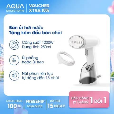 Bàn ủi hơi nước cầm tay Aqua SH2502R 250ml có nút phun tự động, đèn cảnh báo, ủi đứng và treo - Bảo hành 12 tháng - Ủi Quần Áo Là Quần Áo Bàn Là Bàn Là Hơi bàn ủi
