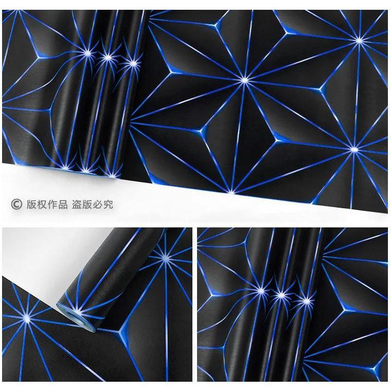 COD WALLPAPER STICKER / WALLPAPER DINDING MOTIF GEOMETERIS 3D 4 METER X 45 CM