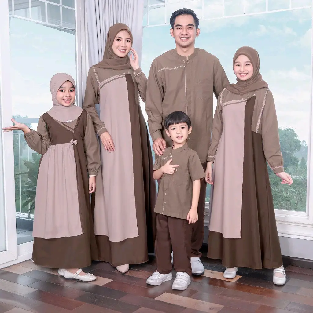 SARIMBIT SEPLY EKSIS 268 MYRISTICA BROWN SARIMBIT LEBARAN BAJU COUPLE KELUARGA SERAGAM KELUARGA IDUL FITRI BAJU LEBARAN TERBARU