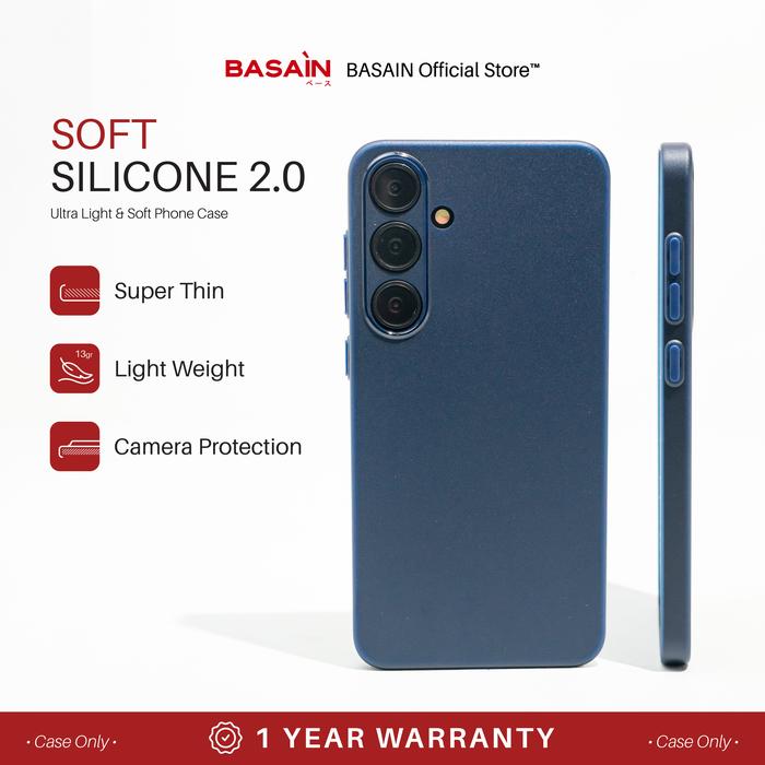 Gambar BASAIN Casing for Samsung S22 Soft Silicone 2.0 Case ORIGINAL - Navy dari BASAIN Store Kota Bandung Tokopedia