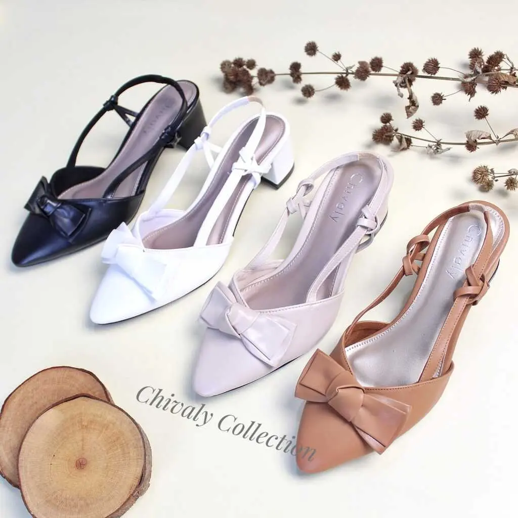 Chivaly Collection - Cllara /Sendal Wanita/Heels 5cm Sandal Sendal