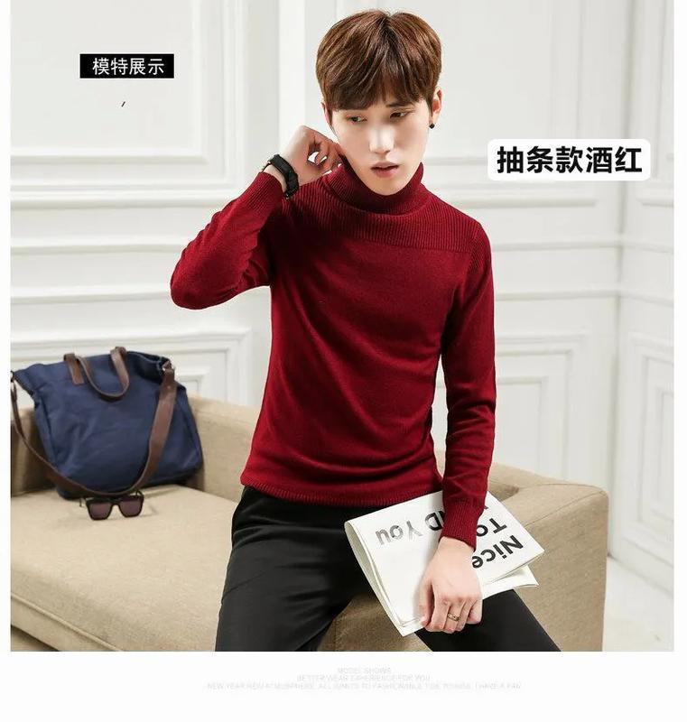 Product Introduction of เสื้อสเวตเตอร์คอเต่า เสื้อถักแขนยาวผู้ชาย คอปก ทรงสลิมฟิต เหมาะสำหรับฤดูใบไม้ร่วง เสื้อกั๊ก 11