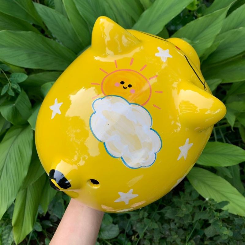 [LỖ TRÒN] Ống heo size đại cỡ lớn nhét tiền tiết kiệm, lợn đất dễ thương bằng sứ đựng được nhiều tiền