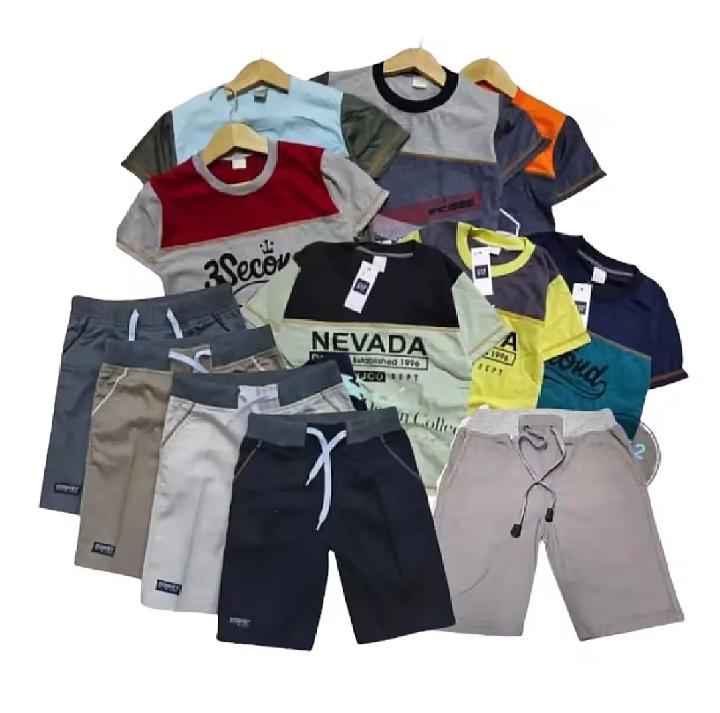 Stelan Kaos Anak Laki Laki  Usia 1-12 Tahun Ready Stok Setelan Celana Motif Fashion 2