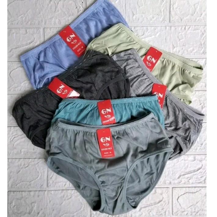 isi 6 pcs cd wanita golden nick 931 termurah | celana dalam gn wanita warna pastel polos jumbo katun 3