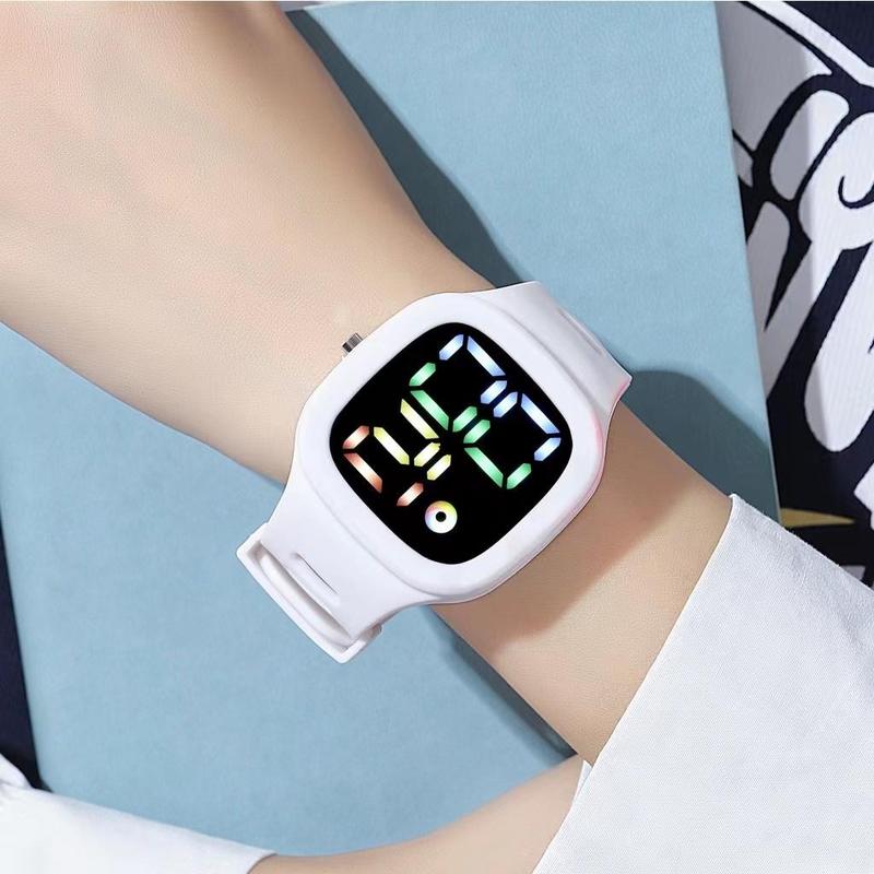 Jam Tangan Digital LED Wanita Dan Pria Strap Rubber Electronic Fashion Tahan Air Electronic Fashion Couple Anak Remaja 7