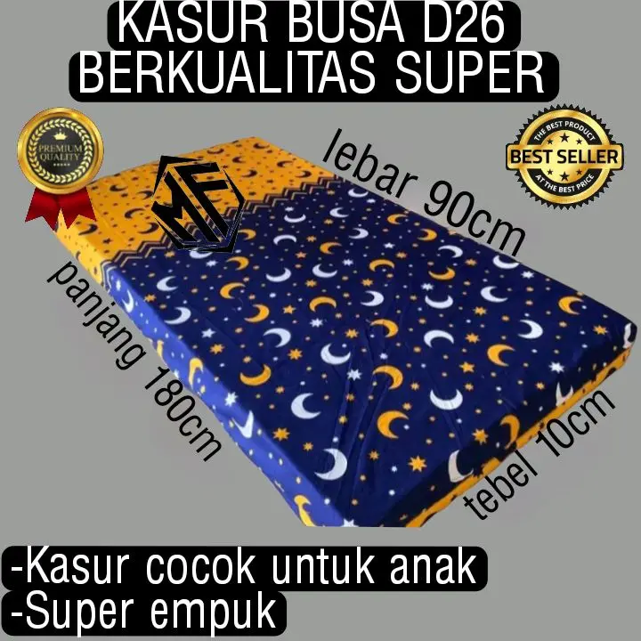 promo kasur D26 berkualitas dan murah anti kempes panjang180cm x lebar90cm x tebel10cm muat satu orang dewas