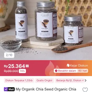 Suur Lemoen Chia Seed Organic Premium 500 Gram Toples