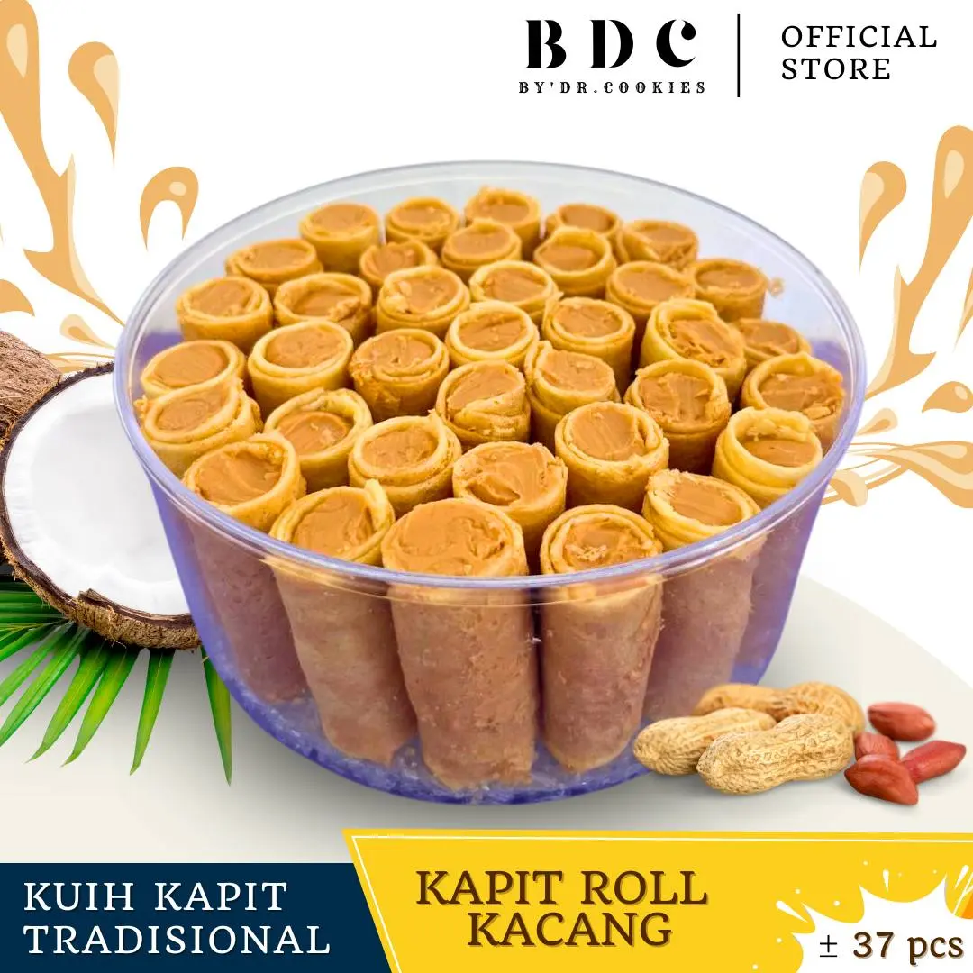 Kuih Kapit Roll Kacang by Dr Cookies Kuih Raya Snek Tradisional Klasik Rangup & Lazat viral biskut  rayaviral