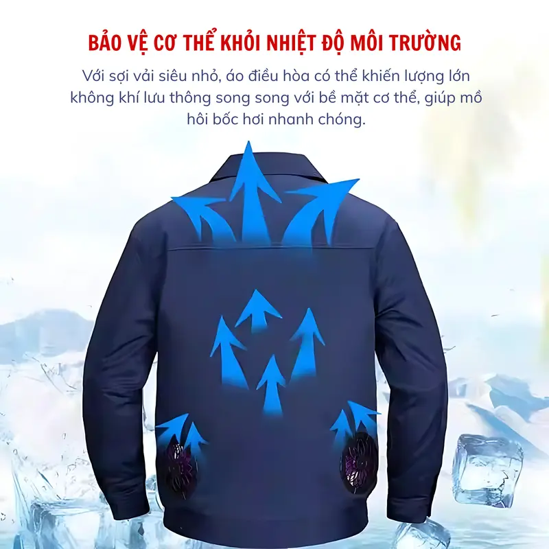 Áo điều hòa SENSI 40.000mAh 17V cao cấp, chạy 14-18 tiếng, size S-XXXL cho mọi cân nặng 3