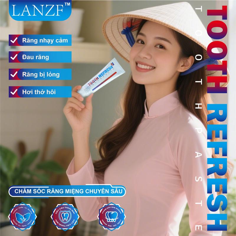 Kem đánh răng chăm sóc răng miệng LANZF, hơi thở thơm mát, ngăn ngừa mất răng, thành phần tự nhiên, chăm sóc nhẹ nhàng