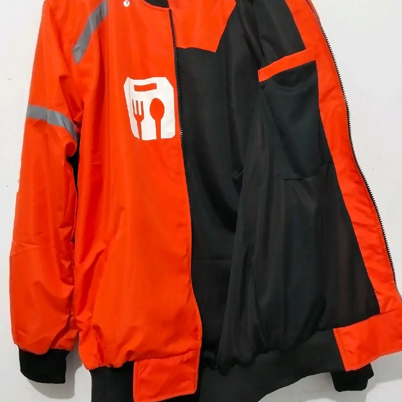 Jaket Shope Food Pria/Wanita Distro Unisex Sablon Bomber Waterproof 1