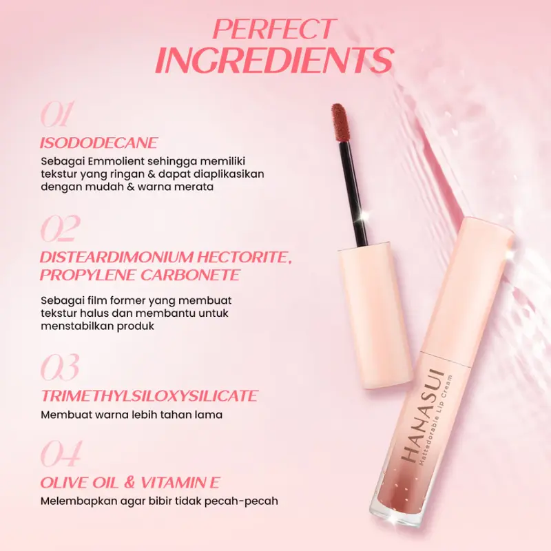 ENVIO - HANASUI Mattedorable Lip Cream Matte / Mattedorable Boba Series / Matcha Latte Series 7