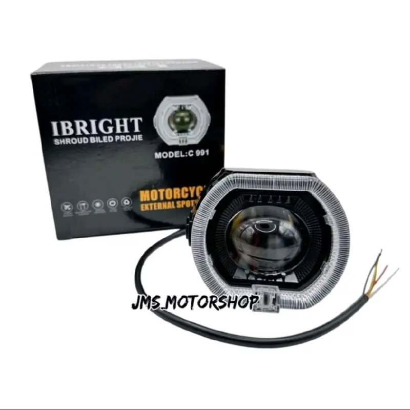 IBRIGHT C 991 BILED ALA ALA 3 INCH UNIVERSAL PROJIE  BILED CUTT OFF 3 INCH SHOURD 3 INCH LAMPU SOROT LED LAMPU TEMBAK BILED PROJIE 4