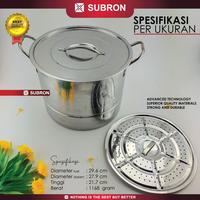 Gambar SUBRON SET Panci Kukus Steamer Tinggi Pot Set 4in1 4 pcs Stainless Steel Tebal Stok Pot Big Size - -- dari SUBRON KITCHENWARE Kab. Bandung 5 Tokopedia