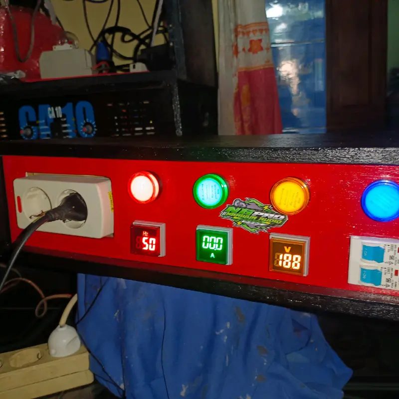 Panel listrik digital volt, amper, hz pisah 2