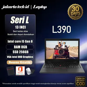Laptop seri L380 dan L390 Intel core i5 Gen 8  RAM 16GB Windows  11 Pro screen 13 inci