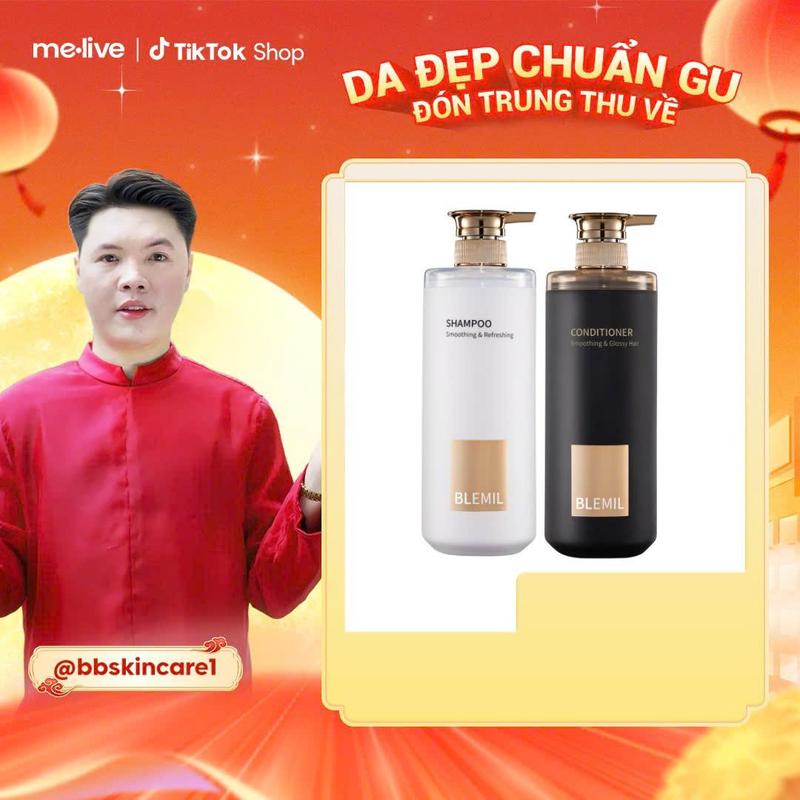 [KOL Vũ Thái Bình] Bộ Gội Xả Blemil Phục Hồi, Suôn Mượt Tóc, Hương Thơm Nước Hoa 750mlx2