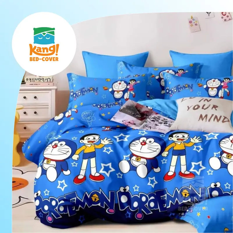 KANG BEDCOVER - Satu Set Bedcover & Sprei Aesthetic Katun Microtex Disperse Premium - KING SIZE - TERMASUK SARUNG BANTAL GULING - NobiKubi 0