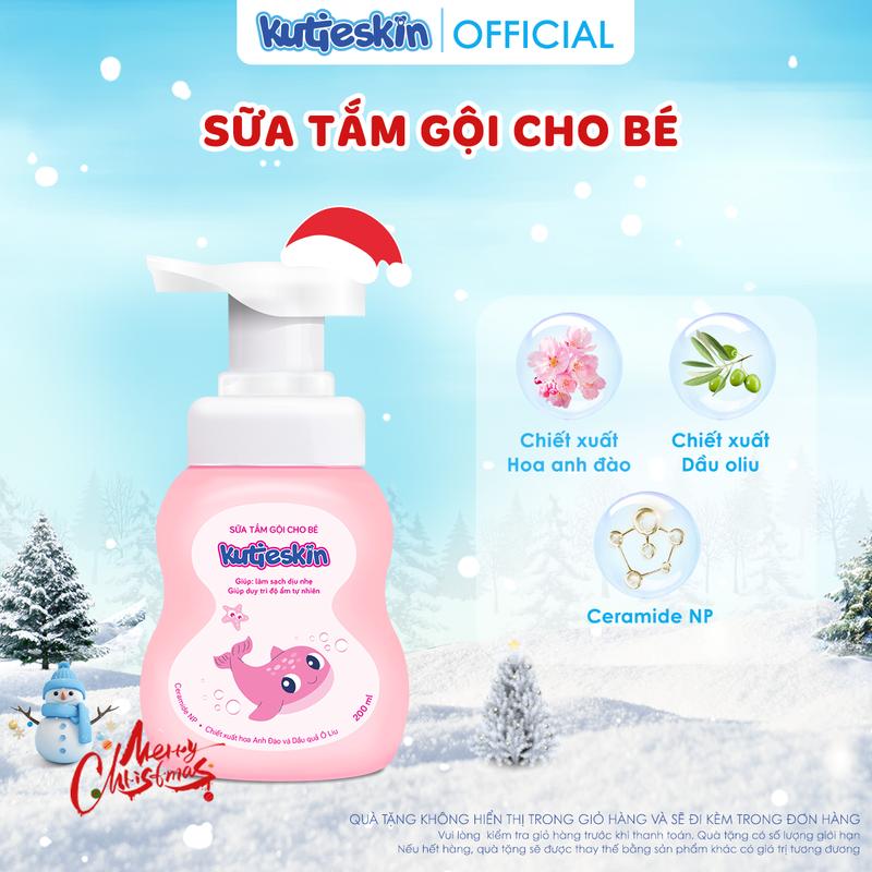 Sữa Tắm Gội Kutieskin 200ml Cho Bé Sữa tắm thơm mềm da bé