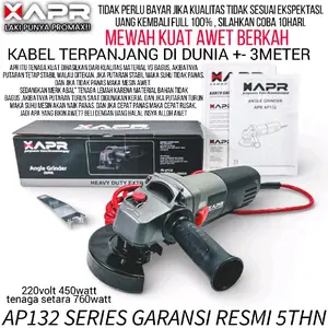 APR gerinda type AP132 garansi resmi 5thn kualitas diatas m4kita angle grinder mesin gerinda 4inch