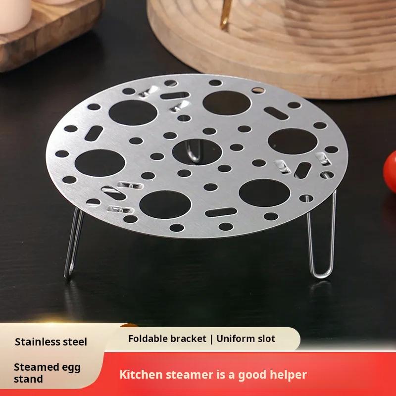 Giá Hấp Có Thể Gập Lại Bằng Thép Không Gỉ, Để Sử Dụng Tại Nhà, Thích Hợp Cho Trứng, Cơm, Rau Củ, Bánh Bao Và Khay Hấp, Các Vật Dụng Nhà Bếp Thiết Yếu 0