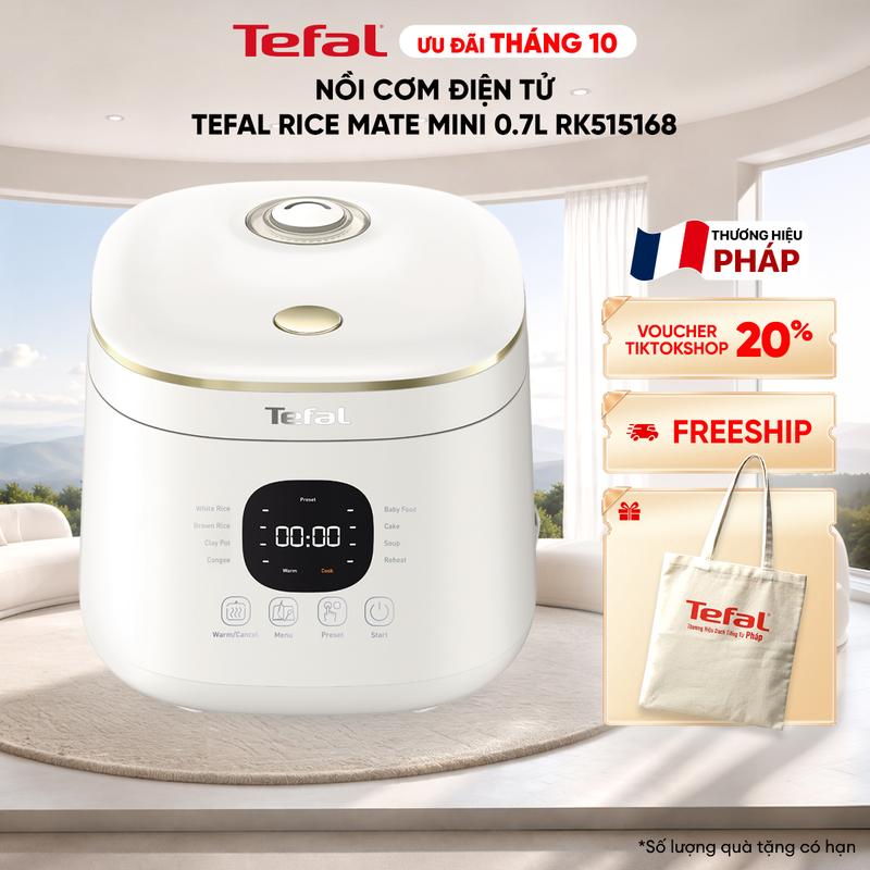 Nồi cơm điện tử Tefal Rice Mate Mini 0.7L RK515168 Cooker Nấu Cơm Nấu ăn