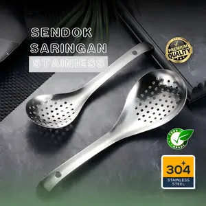 Dapurrumah Tangga Mesh Fast Drain Cookware Alat Sendok Saringan Baja Tahan Karat 304 Menebal Stainless Steel 304 Kuat Awet Anti-karat BPA-Free Ukuran 23x6.5cm Berat 42g