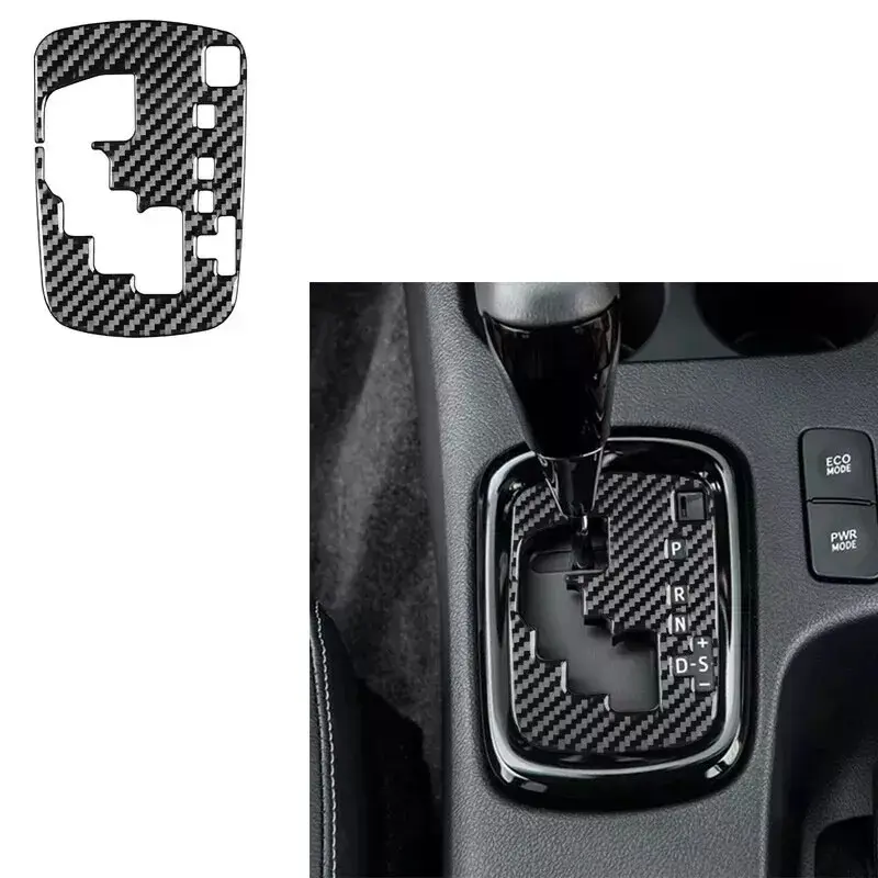 Real Carbon Fiber Gear Shift Sticker Fit For Toyota Hilux Revo 2015-2024