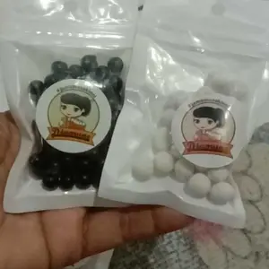 Paket Topping Si Boba Putih dan Boba Manik Hitam Klip Madure