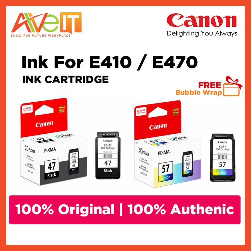 Canon Ink Cartridge - PG47 CL57 CL57s ( For E410 E470 E3370 E4570 ...