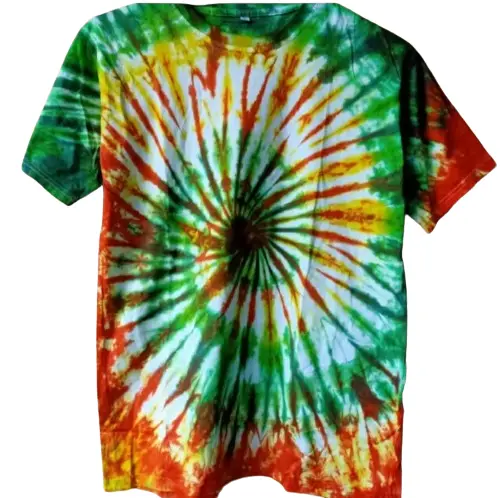 RIESCA Kaos Batik Tie Dye Pelangi Katun Unisex 1