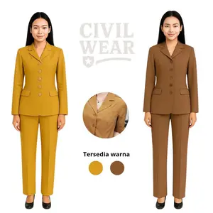 Civil Wear Setelan Seragam Blazer PNS Wanita Baju Celana Dinas Pemda Guru Elegan Nyaman untuk Kerja Pemda dan Sekolah