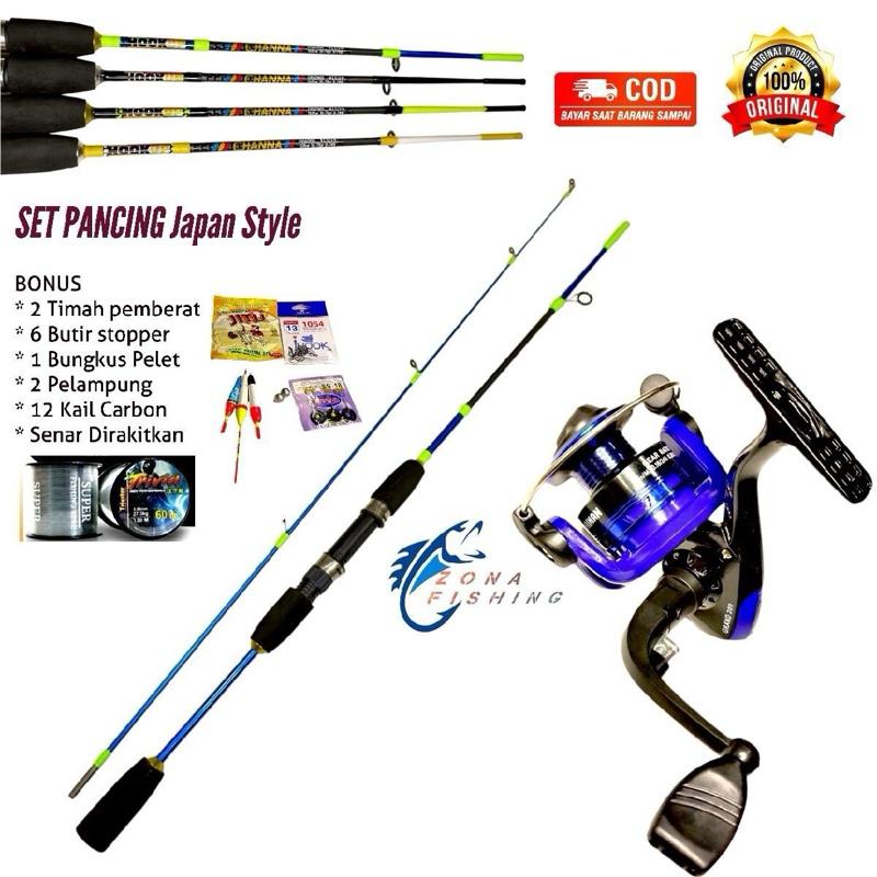 Set joran Hookup japan style 120 135 150 cm Fiber Solid siap pakai 1