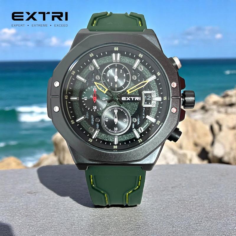 EXTRI MEN'S X6062 WATCH SILICONE STRAP WATER-RESISTANT - TikTok Shop ...