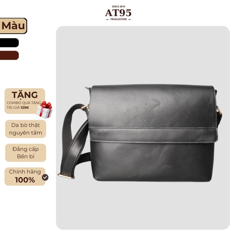 Cặp da bò thật da bò nappa châm kim Nam 04