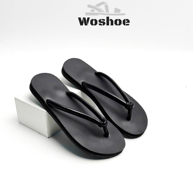  Dép Đi Biển Xỏ Ngón Mùa Hè WOSHOE Sandal đi biển Đế Bệt Quai Dây Mềm Êm Chân Chống Nước Nam Nữ 