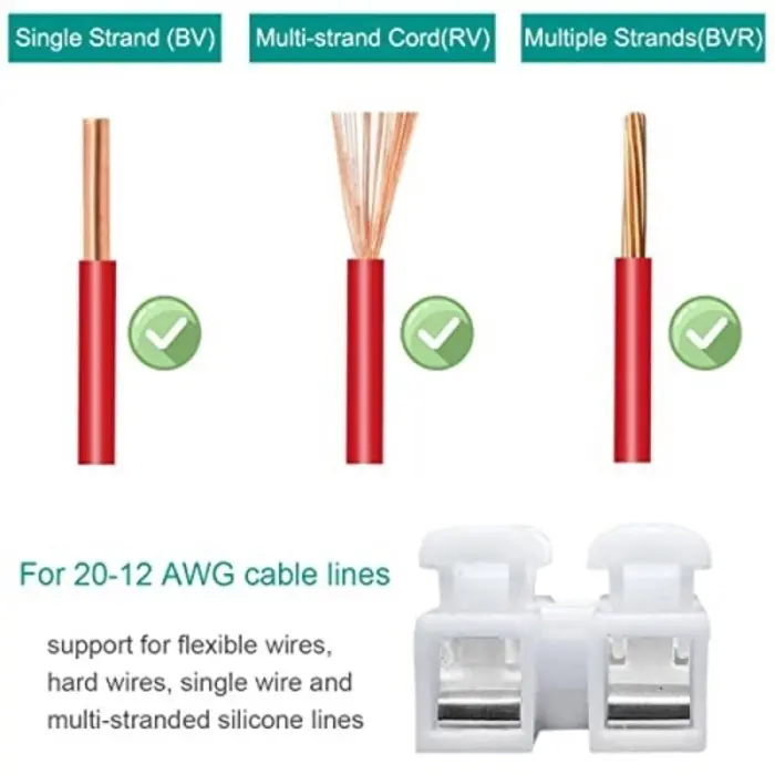 NEW SERIES 100pcs Quick Connect Terminal Connector Sambungan Kabel Listrik 2 PIN Jepit CH2 5