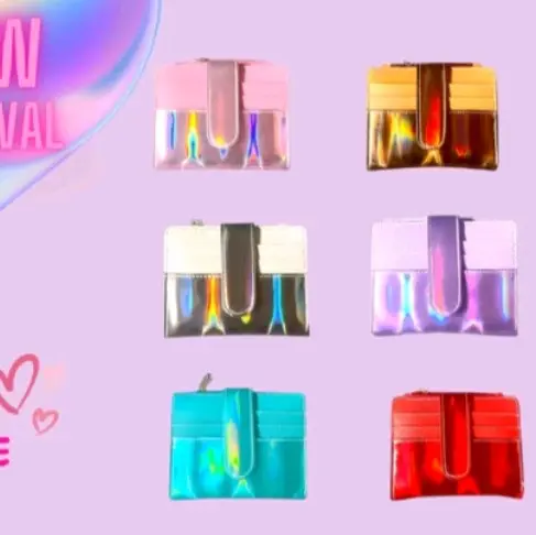 Dompet Kartu Lipat Mini Hologram Wanita Kulit - Model Terbaru 1