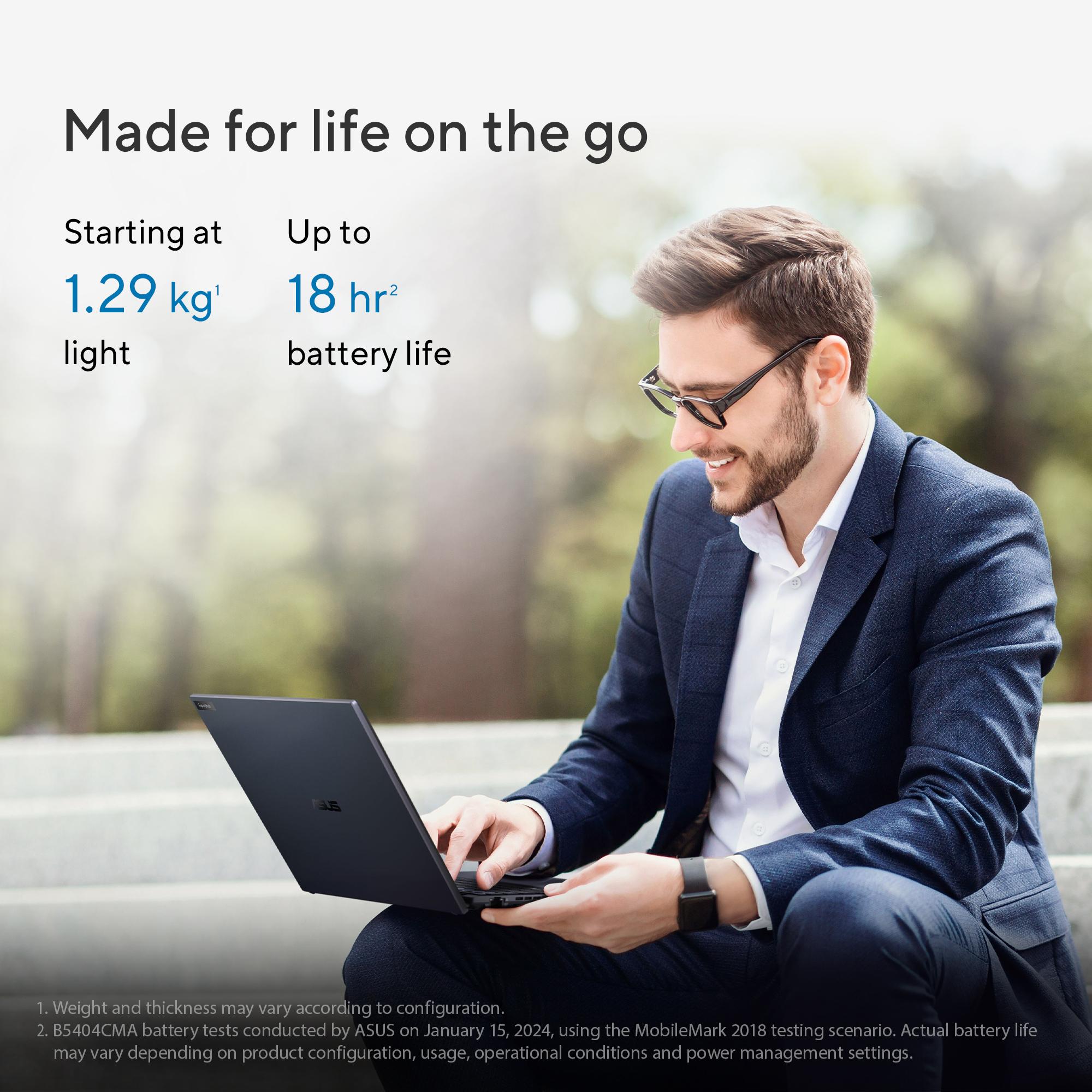 ASUS ExpertBook B5 [B5404CMA-QN5150X] Ultra 5-125H 16GB 512GB Windows 11 Pro Warranty 3YOS + Free Mouse Wireless 14" WQXGA AG IPS 500nits DCIP3:100% 120Hz