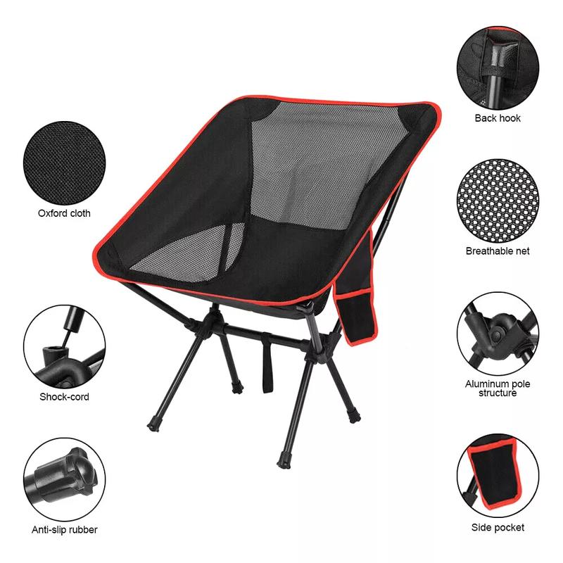 1 PCS Camping Chairs Portable, Foldable Chair Lightweight, Backpacking Chair for Adults, Folding Chairs for Outside Camp 3