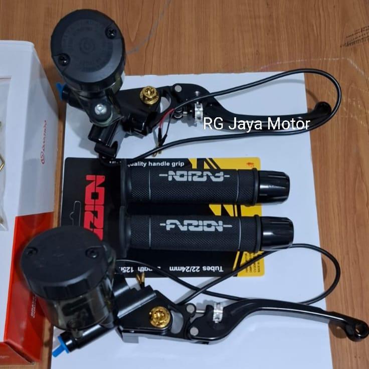 3in1 Master Rem RCS 98 2 Tabung Big Smoke + Handgrip Fuzion + Jalu Stang CNC / Nmax Pcx Adv Vario 160 ABS Xmax 0