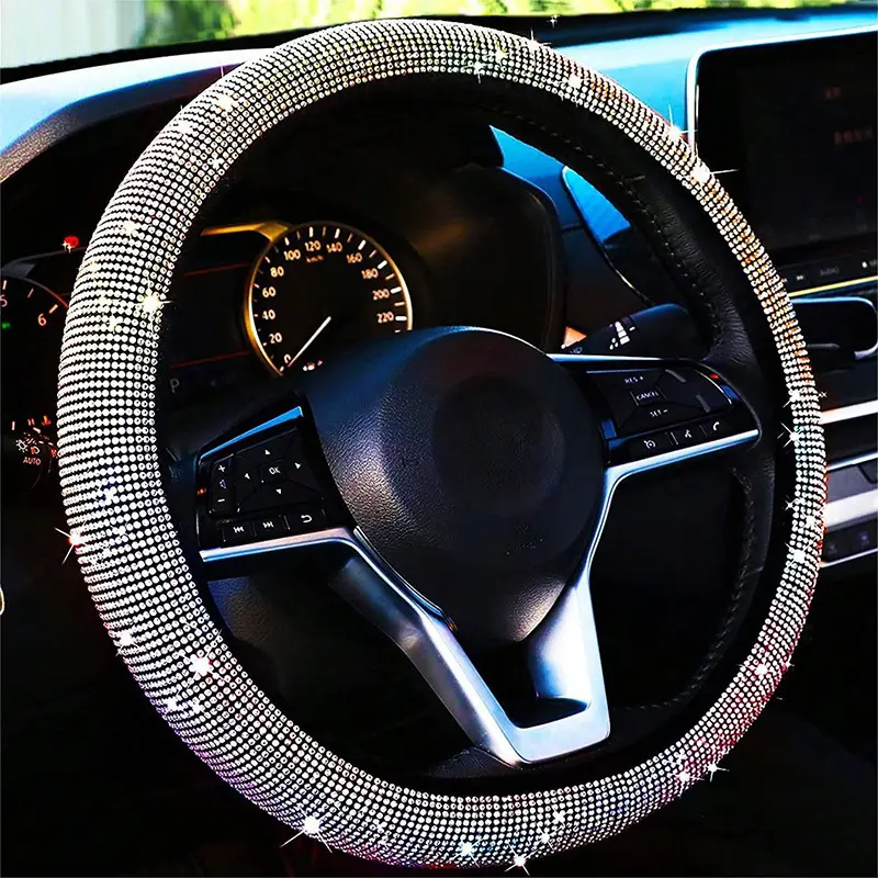 Automobile steering wheel cover embedded with elastic no inner ring Four season universal popular handlebar cover