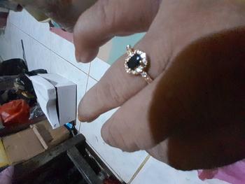 Product Review of Cincin Wanita Model Mata Oval Warna Biru Hijau Elegan Aksesoris Perhiasan Rings Elegan Dewasa Hadiah from e** n**z 1** 2